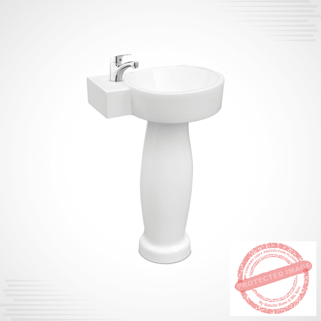 Corner 2-in-1 Pedestal Basin Set – Modern Bathroom Solution