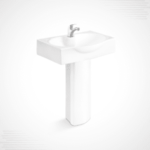 Dell Charlie Basin Pedestal – Elegant Ceramic Basin and Pedestal Set for Modern Bathrooms