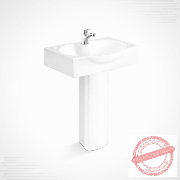 Dell Charlie Basin Pedestal – Elegant Ceramic Basin and Pedestal Set for Modern Bathrooms