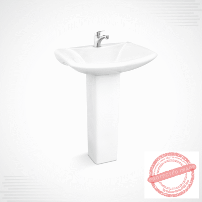 Dell Plus Basin Pedestal – Contemporary Ceramic Basin and Pedestal Set​