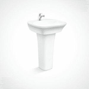 Dell Basin Pedestal – Elegant Ceramic Basin with Sturdy Pedestal