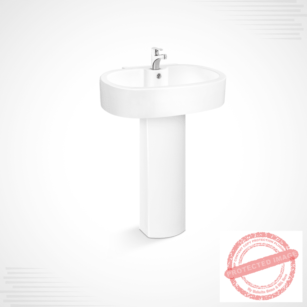 Flow Basin Pedestal – Sleek Ceramic Basin and Pedestal Set