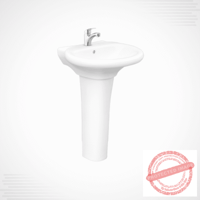 Galaxy Basin Pedestal – Contemporary Ceramic Basin and Pedestal Set