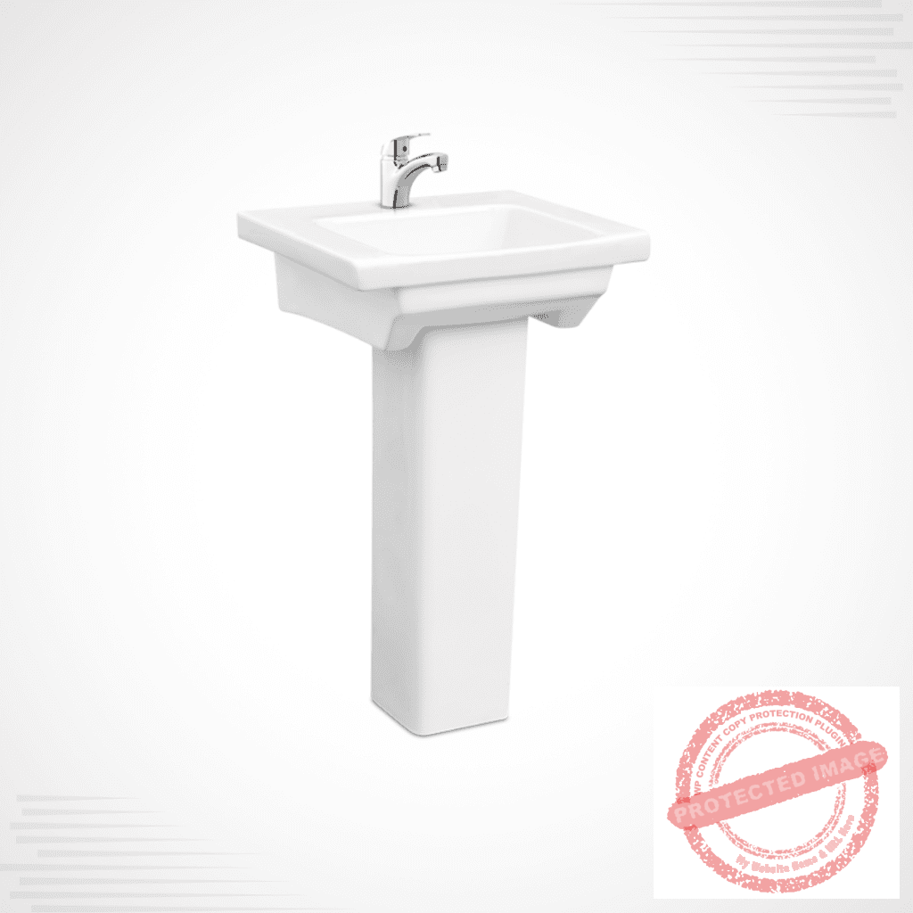 Grace Basin Pedestal – Elegant Ceramic Basin with Matching Pedestal by Dell Sanitary Ware​