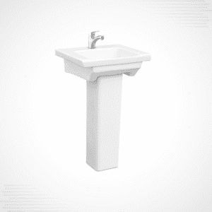Grace Basin Pedestal – Elegant Ceramic Basin with Matching Pedestal by Dell Sanitary Ware