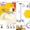 Complete Alfah Single Lever Sanitary Set Code 3615
