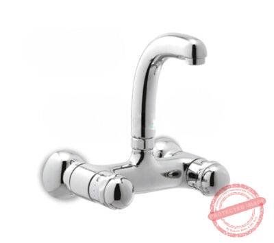 Jewel Kitchen Sink Mixer - Wall Mounted, Dual Knob Control