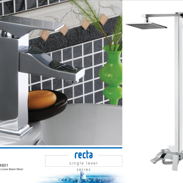 Complete Recta Series Single Lever Bath Set – Stylish & Functional Bathroom Solution