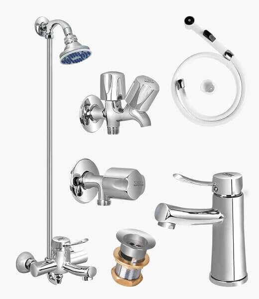 Complete Crest Set Bathroom Sanitary Fittings Set