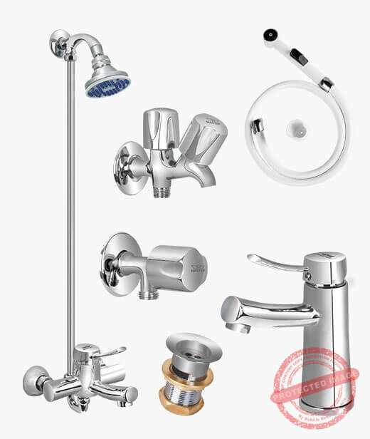 Complete Crest Set Bathroom Sanitary Fittings Set