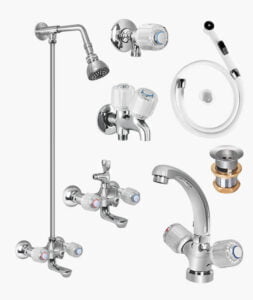 Complete ECONOMY SET Bathroom Sanitary Fittings
