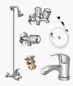 Complete LEVER PLUS SET Bathroom Sanitary Fittings