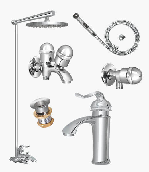 Complete ORNATE SET Bathroom Sanitary Fittings