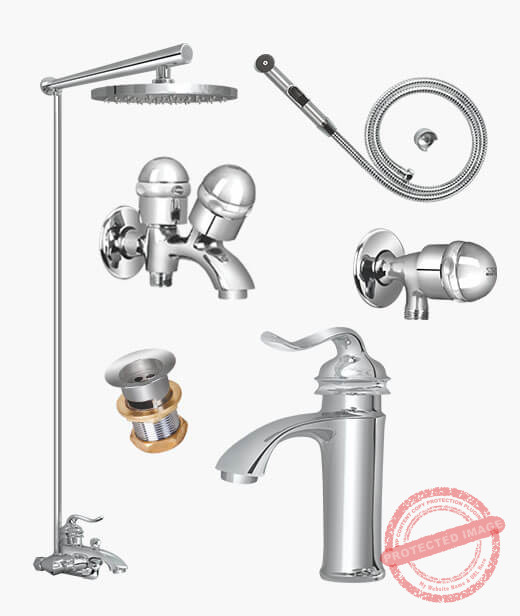 Complete ORNATE SET Bathroom Sanitary Fittings