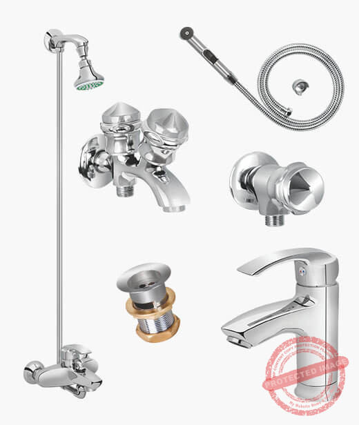 Complete PELICAN SET Bathroom Sanitary Fittings