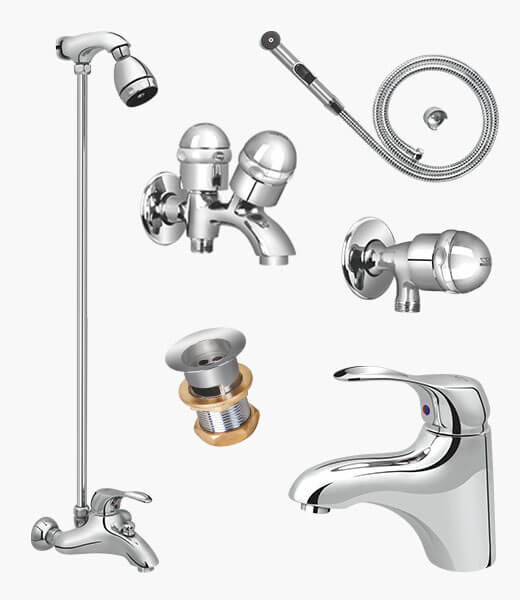Complete TEMPO SET Bathroom Sanitary Fittings
