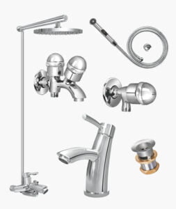 Complete TOPAZ SET Bathroom Sanitary Fittings