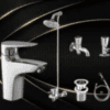 Complete Single Lever LAKE Bathroom Shower SET