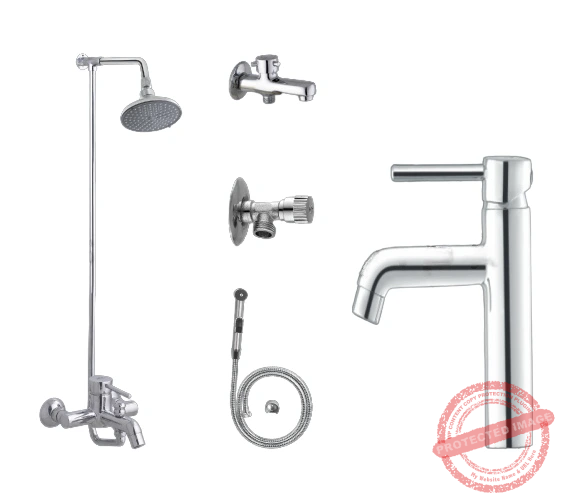 Complete MERLIN SET Bathroom Sanitary Fittings