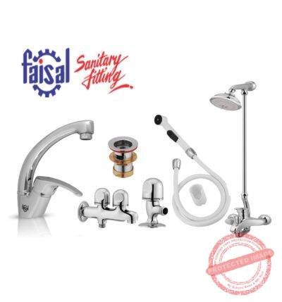 Complete Gemini Series Single Lever Bath Set – Premium Bathroom Essentials by Faisal Sanitary Fittings
