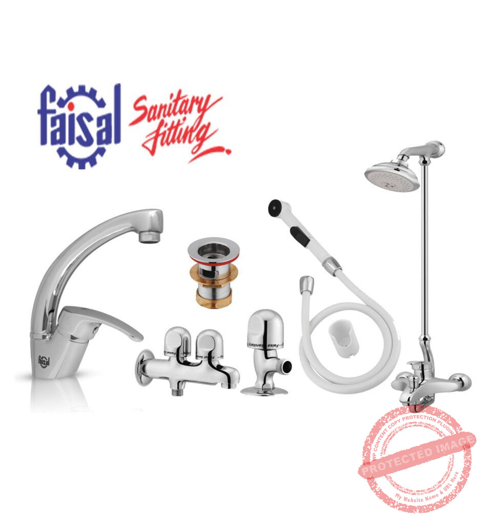 Complete Gemini Series Single Lever Bath Set – Premium Bathroom Essentials by Faisal Sanitary Fittings