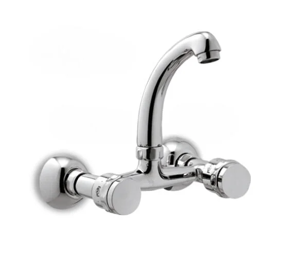 Margalla Kitchen Sink Mixer – Model 1300 | Wall Mounted, Dual Knob Control by Faisal Sanitary Fittings