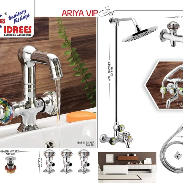 Complete Ariya 4 Nob Set Sanitary Set Code 711
