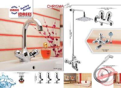 Complete Chrisma 4 Nob Set Sanitary Set Code 611