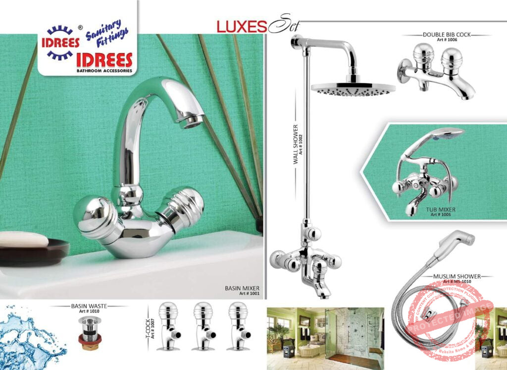 Complete Luxes 4 Nob Set Sanitary Set Code 1011