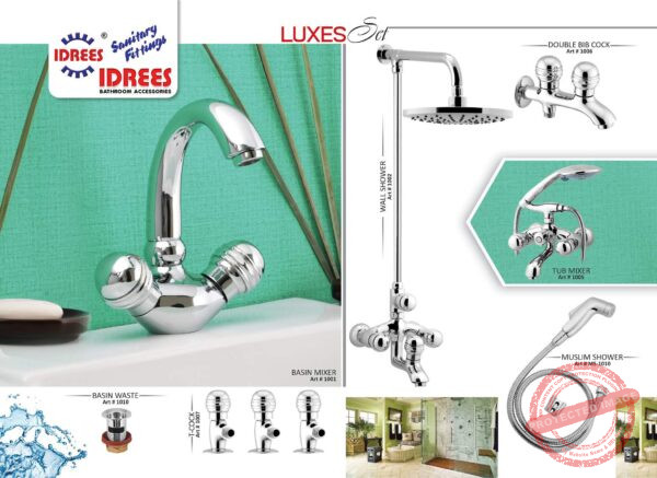 Complete Luxes 4 Nob Set Sanitary Set Code 1011