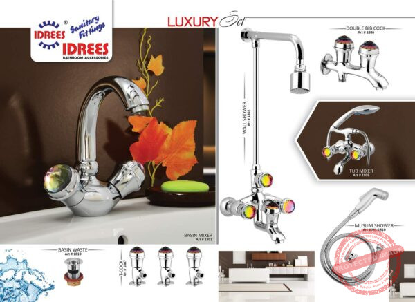 Complete Luxury 4 Nob Set Sanitary Set Code 1811