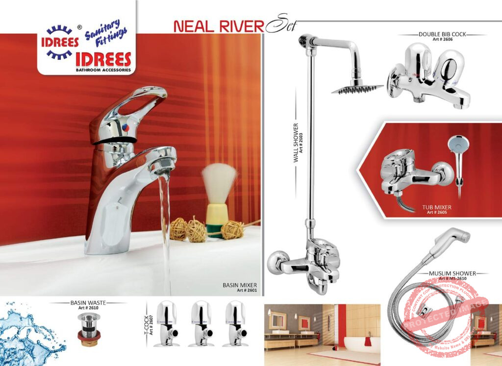 Complete Neal River Single Lever Sanitary Set Code 2611