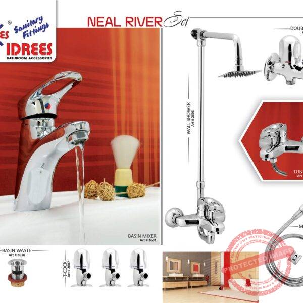 Complete Neal River Single Lever Sanitary Set Code 2611