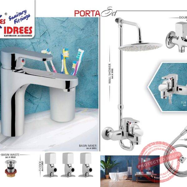 Complete Porta Single Lever Sanitary Set Code 3911