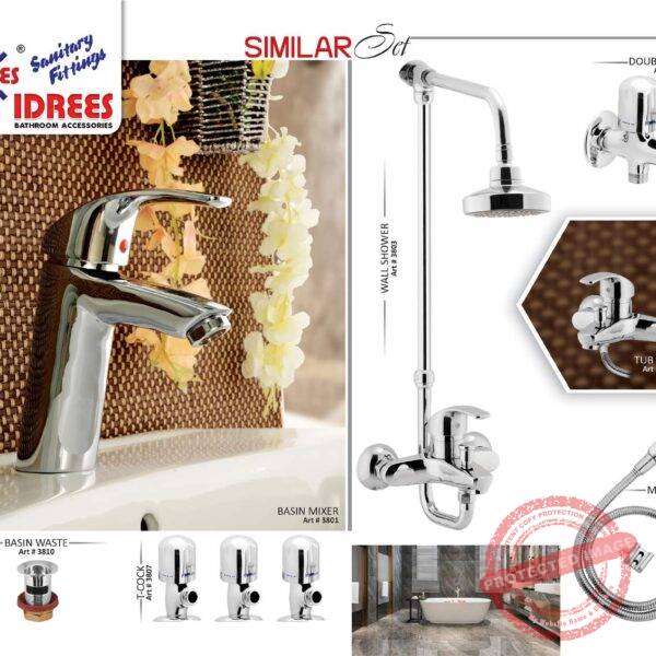 Complete Similar Single Lever Sanitary Set Code 3811
