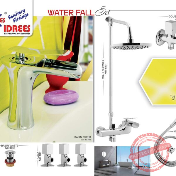 Complete Water Fall Single Lever Sanitary Set Code 3711