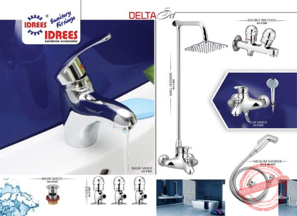 Complete Delta Single Lever Sanitary Set Code 811