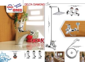 Complete Delta Diamond Single Lever Sanitary Set Code 1711