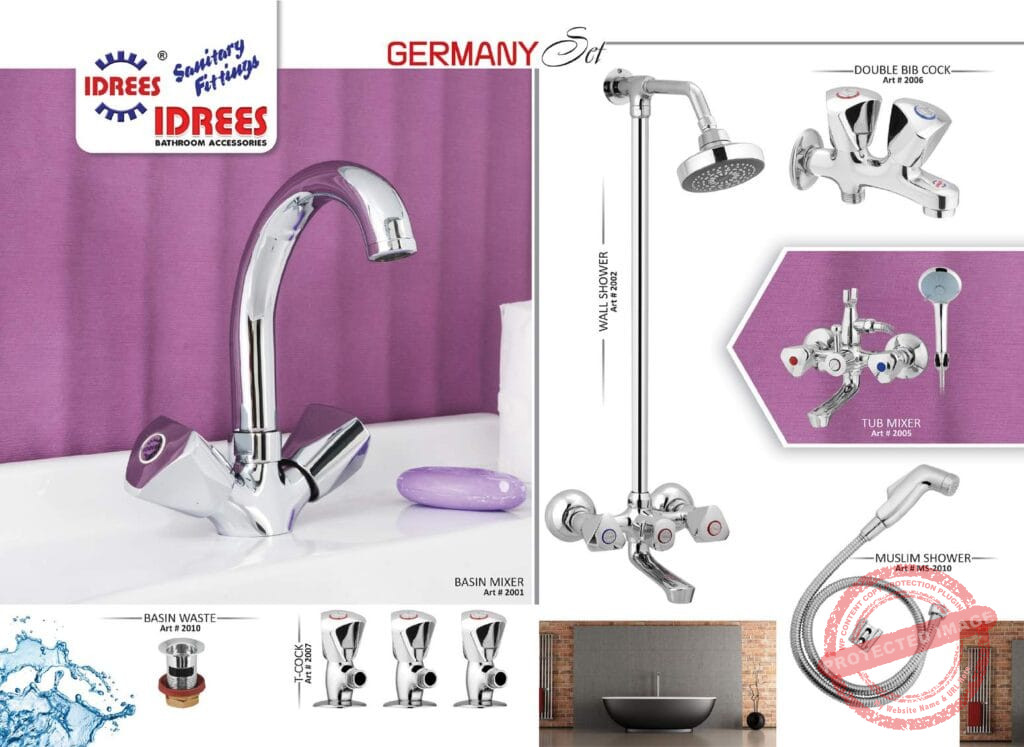 Complete Germany 2 Nob Sanitary Set Code 2012