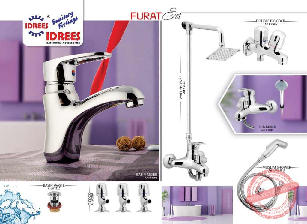 Complete Furat Single Lever Sanitary Set Code 2511