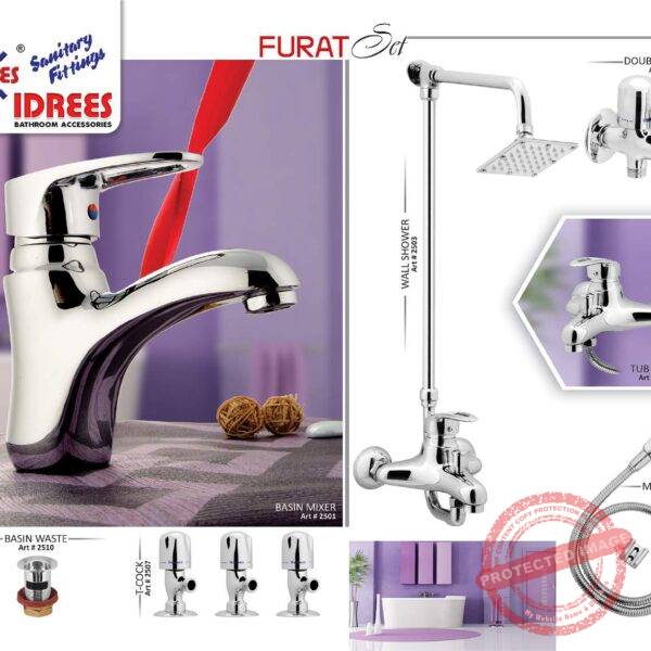 Complete Furat Single Lever Sanitary Set Code 2511