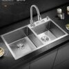 Double Bowl Handmade Stainless Steel Sink