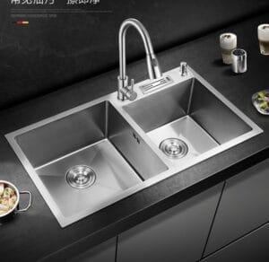 Double Bowl Handmade Stainless Steel Sink