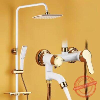 Stylish White and Gold Wall