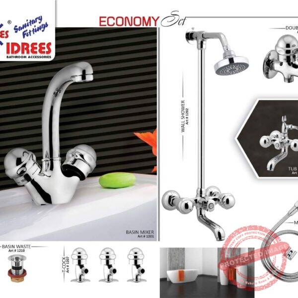 Complete Economy 2 Nob Sanitary Set Code 1212