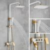 White Gold Shower Faucet Set