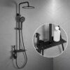 Premium Imported 9-Piece Black Shower Set