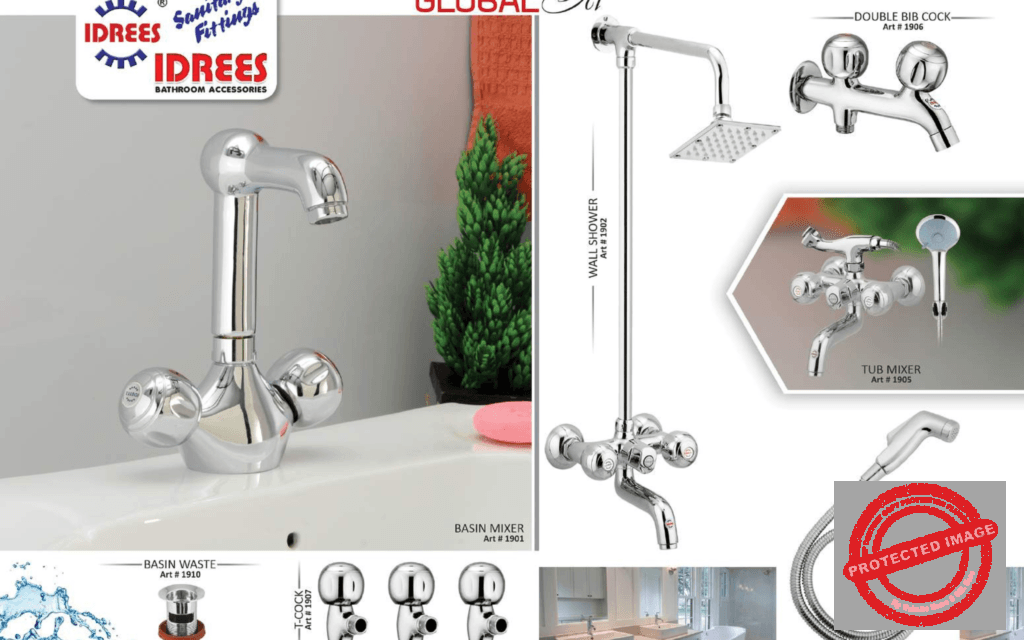 Complete Global 2 Nob Sanitary Set Code 1912