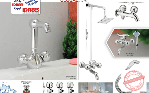 Complete Global 2 Nob Sanitary Set Code 1912