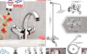 Complete Lasani 2 Nob Sanitary Set Code 912